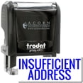 thumbnail image 1 of Self-Inking Insufficient Address Stamp, Trodat Printy 4911, Press and Print Stamping, Impression Size 5/8" x 1-1/2", Up to 10,000 Impressions - Blue Ink, 1 of 10