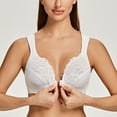 thumbnail image 6 of MELENECA Underwire Front Closure Bras for Women White 40C, 6 of 6