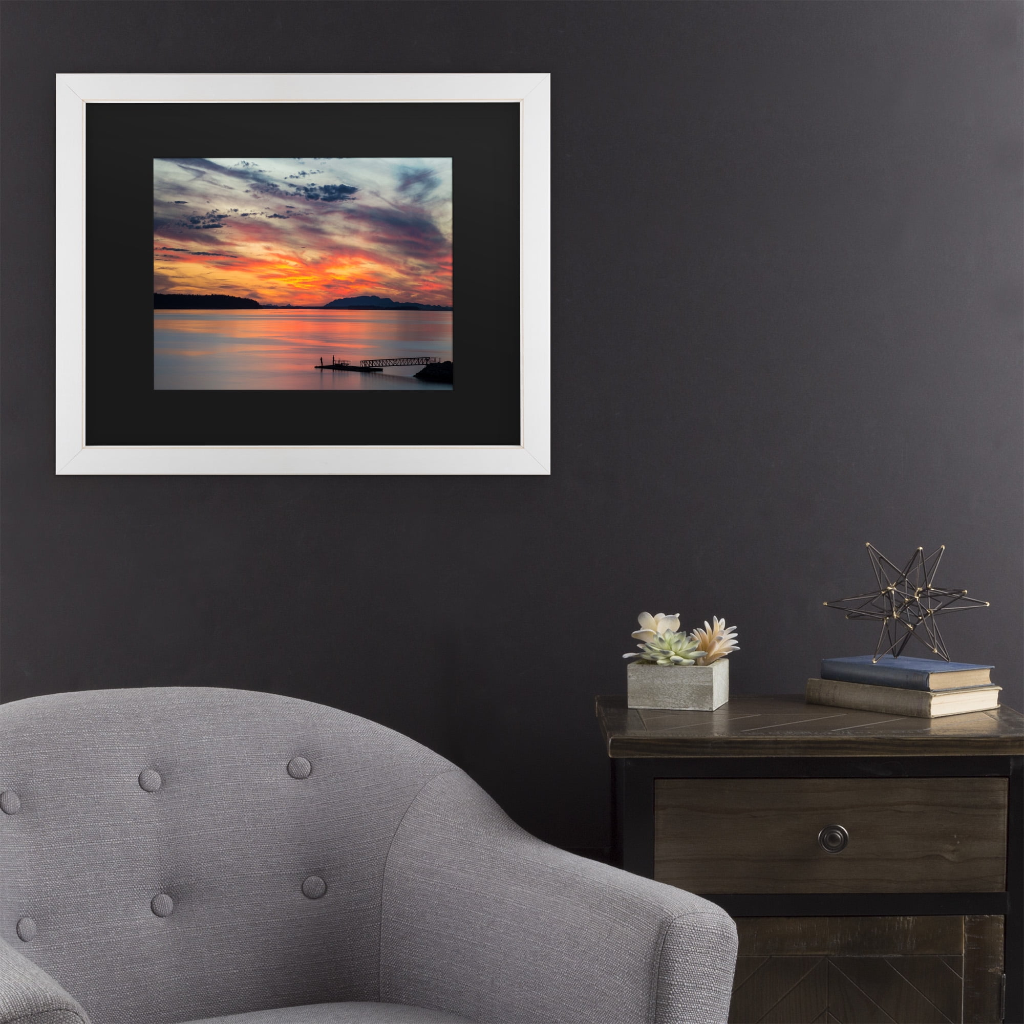 Trademark Fine Art 'Sunset Pier' Canvas Art by Pierre Leclerc