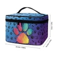 thumbnail image 5 of HELLHERO Colorful Pet Paws Large Capacity Cosmetic Bags Polyester Durable Keep Small Items Zipper Storage Bag Multi-Function Makeup Organizer, 5 of 5