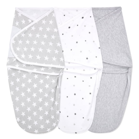 aden   anais essentials twinkle - easy swaddle wraps, 0-3M, 3pk