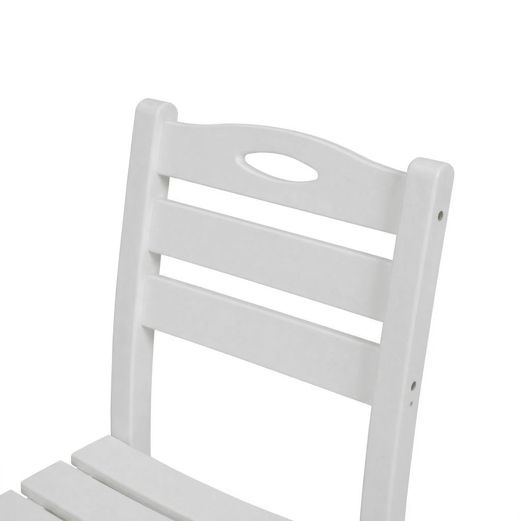 Outdoor Dining Chair, 2 Pack Armless Chair for Garden Balcony Backyard, White