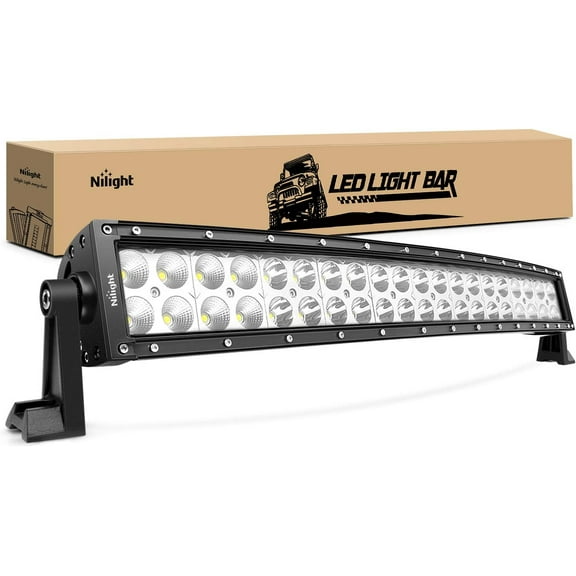 Nilight - LED Light Bar 22Inch 120W Curved Spot Flood Combo LED Driving Lamp Off Road Lights LED Work Light for Trucks Boat Jeep Lamp