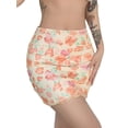 thumbnail image 2 of VISgogo Falda corta para mujer Estampado de flores / rayas Cintura alta Diseño de doble capa Falda de verano delgada y transpirable VISgogo  moda, 2 of 6