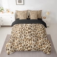thumbnail image 2 of Homewish Teens Leopard Cheetah Print 7-Piece Twin Bedding Sets,Abstract Geometric Bedding Comforter Set,Animal Print Breathable Sheet Sets,Luxury Bedroom Decor,Reversible, 2 of 8