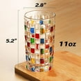 thumbnail image 3 of Yoziaaoa 2 Pcs Whiskey Glasses Colorful Stained Old Fashioned Drinking Glasses Perfect for Weddings Home Bar or Gifting, 3 of 5