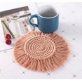thumbnail image 1 of Xihbxyly oferta del dia Posavasos de tejido con borlas gruesas, tapete aislante para ollas, mantel individual bohemio para mesa, 1 of 1
