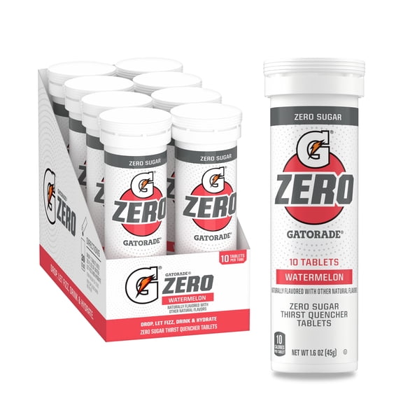 Gatorade Zero Sugar Tablets, Watermelon, 80 Count