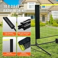 thumbnail image 4 of KFFKFF Badminton Net, Height Adjustable Volleyball Net, 10ft Wide Foldable Pickleball Net, Portable Easy Setup Tennis Net Set with Poles, Stand and Carry Bag, 4 of 9