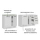 thumbnail image 4 of Kit 2 Muebles Cocina Madesa Agata (Sin Tablero y Tarja), 4 of 9