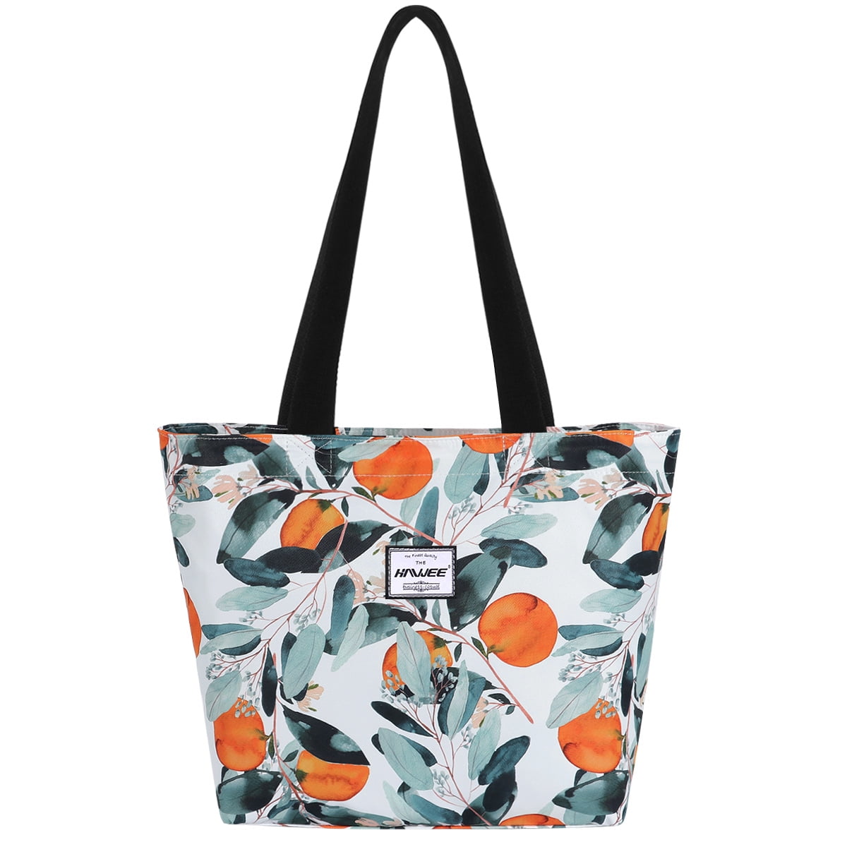 HAWEE Beach Bag with Zipper for Women Water Repellent Travel Handbag