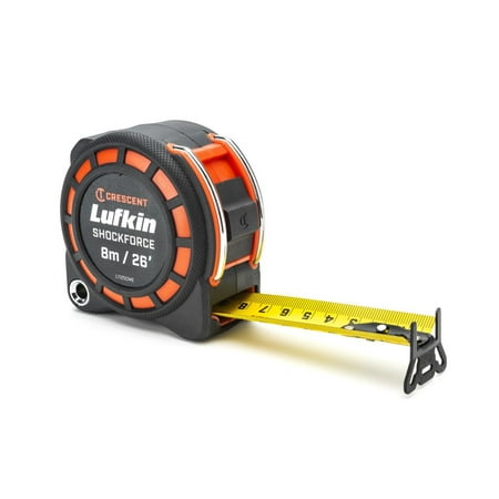 

Crescent Lufkin L1125Cme 1-3/16 X 8 M/ 26 Ft. Shockforce Dual Sided Tape Measure