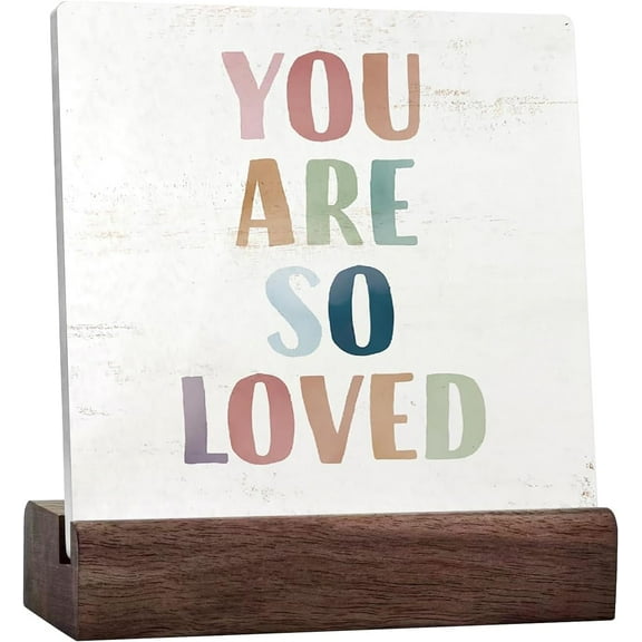 Kids Room Decor Ceramic Table Sign,You Are So Loved,Classroom Decor Desk Decor Kids Ceramic Table Sign Decoration For Kids Room Nursery Shelf Table Desk Decor