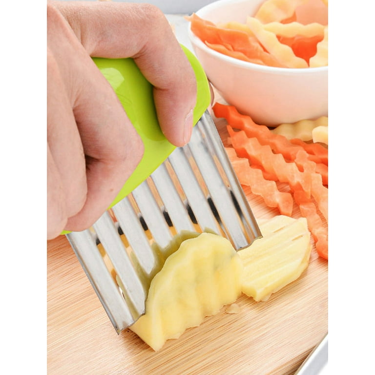 Kids Knife Set 5 Pcs Toddler Safe Knives Plastic Child Friendly Knife with  Crinkle Cutter BPA-Free Serrated Edges Kitchen Tools for Real Cooking and