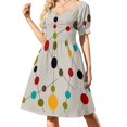 thumbnail image 1 of Robe Sans Manches à Bâtons et Bulles, Robe d'Été pour Femmes, Vêtements d'Été pour Femmes, 1 of 4