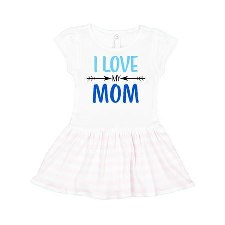 

Inktastic I Love my Mom Mothers Day Gift Toddler Girl Dress
