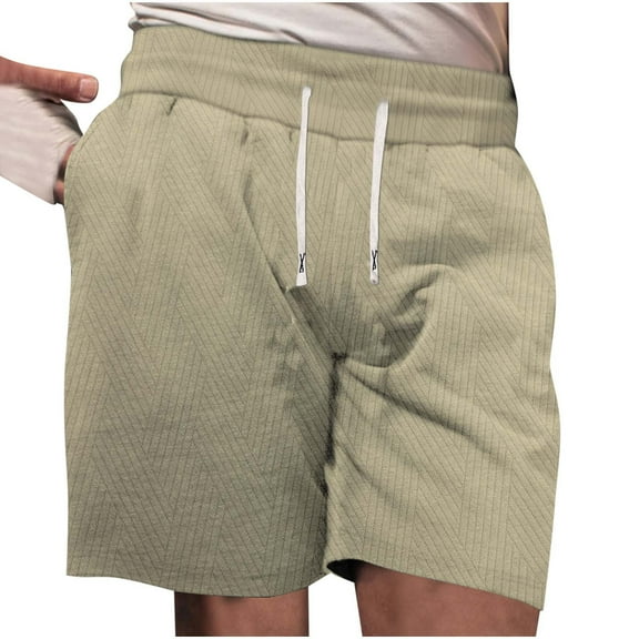 Athletic Shorts For Men Qiggri Men Motion Versatile Solid Color Pocket Drawstring Elastic Waist Shorts Gym Shorts Men
