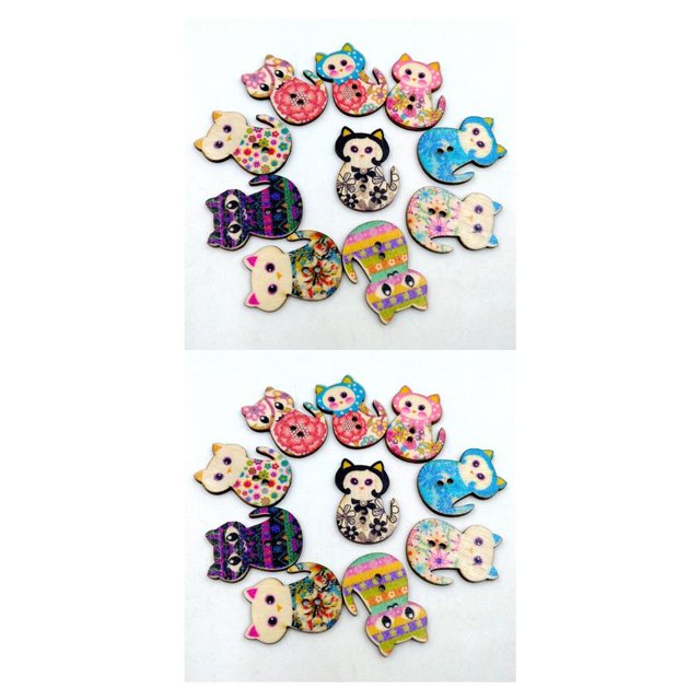 Bearachild 50 botones de de animales mixtos para artesanías de colección de recortes DIY ropa de bebé niños accesorios de costura decoración de Type2 NO2 Bearachild CBP009491