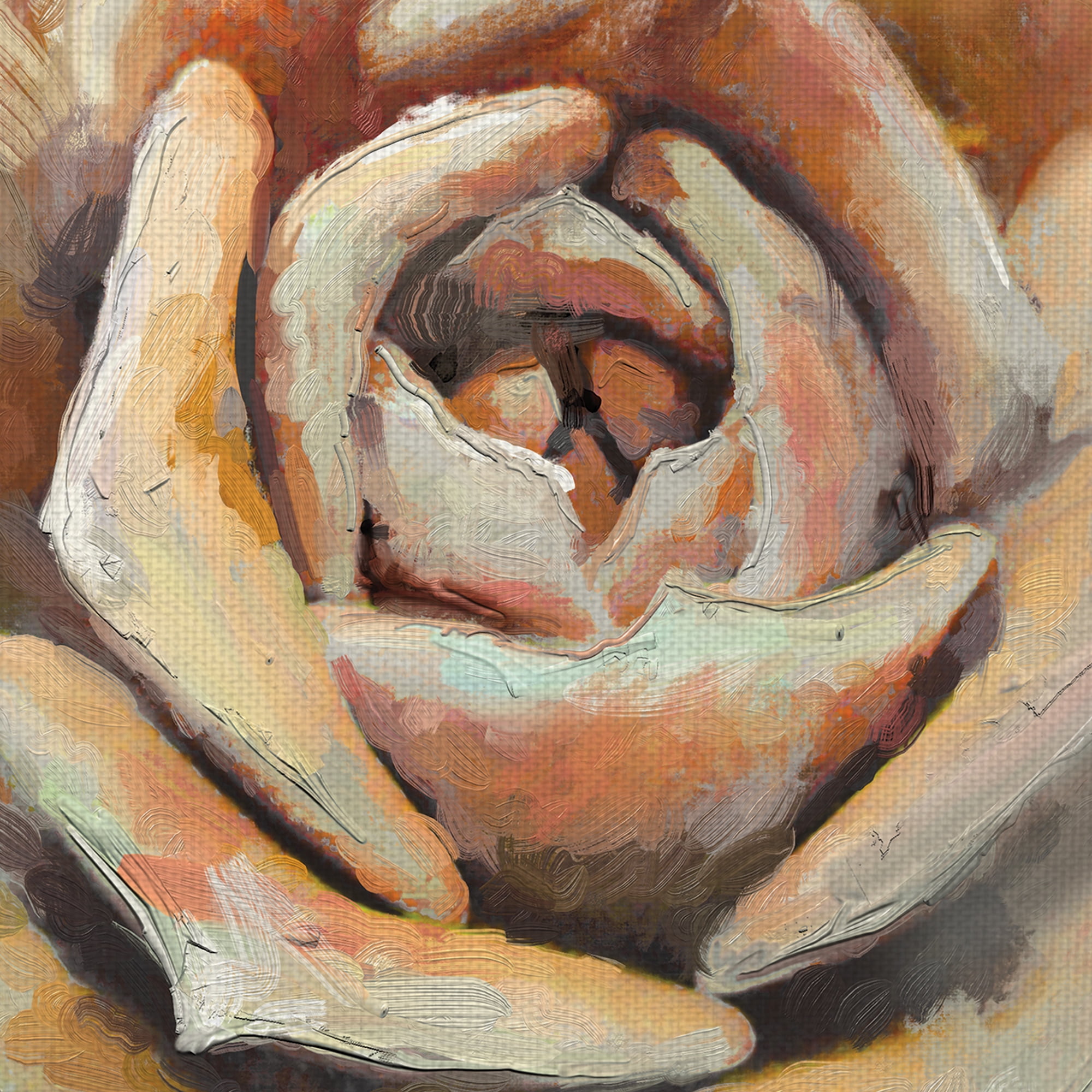 Masterpiece Art Gallery Desert Bloom Orange Succulent by Studio Arts Canvas Art Print 18" x 24"