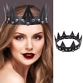 thumbnail image 3 of for Creative Leather Queen Crown Halloween Spiked Tiara Cosplay Carnival Headpie, 3 of 10