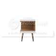 thumbnail image 2 of Utopia 70.47" TV Stand with Splayed Wooden Legs and 4 Shelves in White Gloss and Maple Cream, 2 of 6