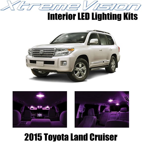 XtremeVision Interior LED for Toyota Land Cruiser 2015 13 pcs Pink Interior LED Kit Installation Tool