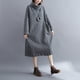 thumbnail image 4 of Vestido tipo suéter de otoño e invierno para mujer, cuello alto, suelto, que cubre la piel, adelgazante, prenda exterior, vestido de manga larga para mujer, 4 of 4