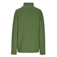 thumbnail image 5 of HAPIMO Women's Round Neck Knitted Sweater Button Long Sleeve Solid Color Elegant Casual Pullover Jumper Tops Teen Grils Fashion Clothes Army Green L, 5 of 6
