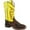 Brown Foot/Florscent green Shaft, variant on Old West Youth's Broad Square Round Toe Boots