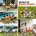 thumbnail image 4 of Pineapple Outdoor Rug for Patio/Deck/Porch, Non-Slip Large Area Rug 4 x 6 Ft, Tropical Plants Flowers Fruit Watercolor Indoor Outdoor Rugs Washable Area Rugs, Reversible Camping Rug Carpet Runner, 4 of 8