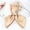 Beige, variant on 1PC Bow Tie Red Polyester Women's double layer bow tie bow flower new featherless root Japanese college style solid color bright face bow tie