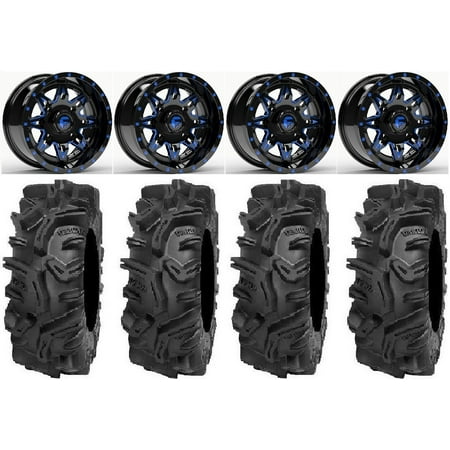 Fuel Lethal Blue 14 Wheels 30 Mudda Inlaw Tires Polaris RZR XP 1000 / PRO XP / Ranger XP 900/1000