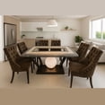 thumbnail image 2 of Comedor Moderno 6 Sillas Tapizadas + Mesa Mármol con Detalle Iluminado Elegante, 2 of 4