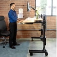 thumbnail image 5 of Versadesk Foundry Electric Standing Desk - Push-Button Height Adjustable, Split-Level Surface, USB Charger, Large Workspace, | Bamboo, ( 60 x 30 ), 5 of 8