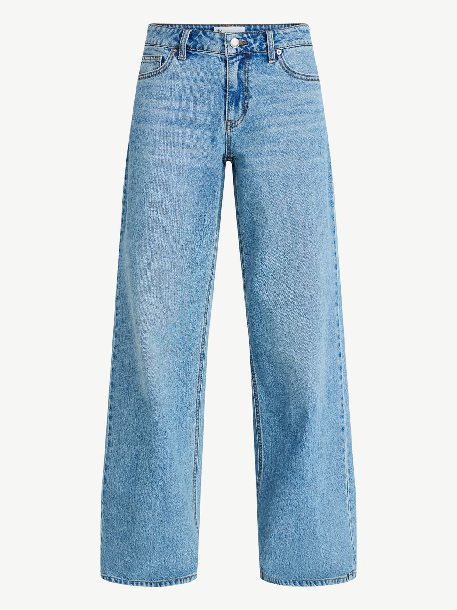 No Boundaries Mid Rise Baggy Jeans, 29", 31", 33" Inseams, Women'sand Women's Plus Sizes 00-24W