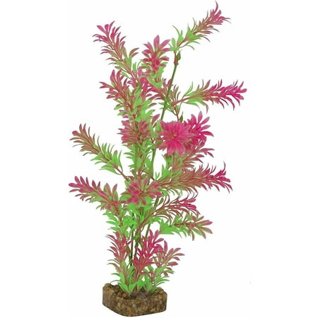 UPC: 0046798780335 | GloFish Plant Aquarium Décor Green and Pink Large Fluorescent Under Blue LED Light