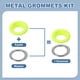 thumbnail image 3 of Uxcell 110 Pcs Ojetes con Arandelas 3/8" Kit de Grommets Amarillo Brillante, 3 of 7