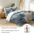 thumbnail image 7 of Blue Grey Bedding Duvet Cover Set Queen Size 4 Pieces Modern Graffiti Brush Art Abstract Bedding Set with Zipper Closure, 1 Comforter Cover 90x92 Inches 1 Flat Sheet & 2 Pillow Cases, 7 of 7