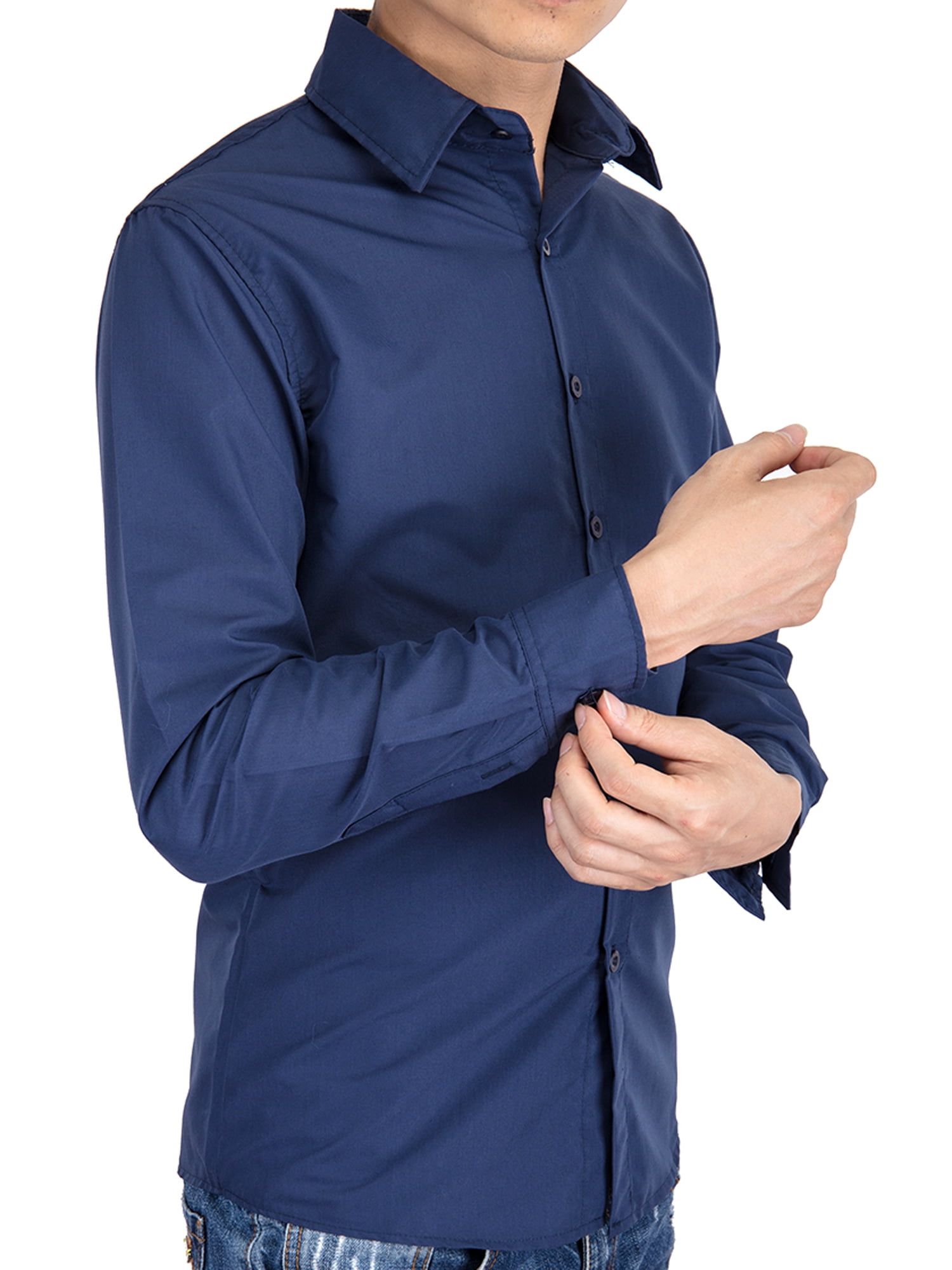 walmart mens long sleeve dress shirts