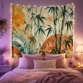 thumbnail image 2 of Bamboo Botanical Tapestry with Leaves and Coordinated Floral Designs, 2 of 7