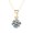 Gold, variant on Four-claw Zircon Necklace Women's Simple Temperament