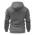 thumbnail image 4 of RUTAYY Men's Hoodies Warm Slid Color Outdoor Sports with Multiple Pockets Fall Winter Hooded Sweatshirt Relaxed Classic Tops, 4 of 5