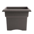 thumbnail image 5 of Bloem Veranda 18" Plastic Square Planter Box - UV-Resistant, Indoor/Outdoor, Peppercorn, 2-Pack, 5 of 6