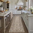 thumbnail image 4 of BERTHMEER 2'x8' Runner Rugs for Hallway Entryway Bathroom Bedroom Laundry Kitchen Non Skid Washable Brown Vintage Cirrus Floral Oriental Traditional Distressed Accent Runner Rugs, 4 of 6