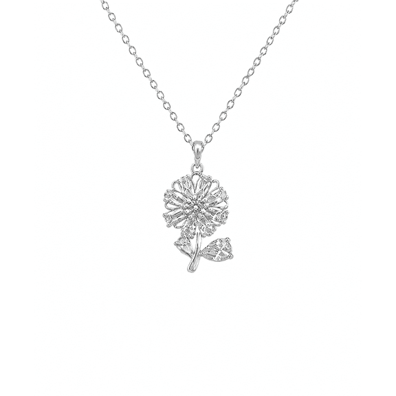 Regvo- Flower Plant Pendant Necklace, Nature-Inspired Jewelry, No Metal Design, Lightweight Elegant Pendant for Women, Gift for Daily Wear & Special Occasions