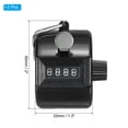 thumbnail image 2 of Uxcell Clicker Counter Hand Tally Counter Mechanical 4-Digit Number Click Pitch Counter Black 2Pack, 2 of 5