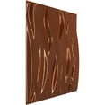 thumbnail image 2 of 19 5/8"W x 19 5/8"H Riverbank EnduraWall Decorative 3D Wall Panel, Bright Coat Copper (Covers 2.67 Sq. Ft.), 2 of 6