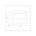thumbnail image 6 of Alera Lateral File, 2 Legal/Letter-Size File Drawers, Putty, 30" x 18.63" x 28", 6 of 11