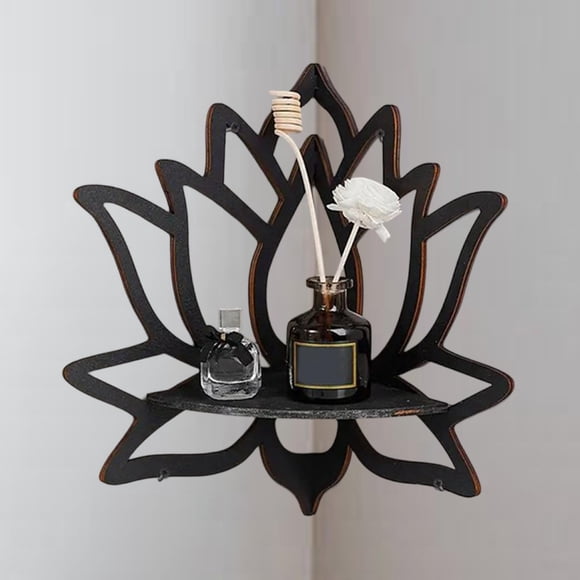 Estante de esquina con forma de , expositor, soporte de esquina de pared bohemio, organizador de almacenamiento para sala de estar, cocina, tienda