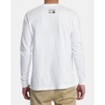 thumbnail image 3 of RVCA Men's Mind Control Long Sleeve Tee T-Shirt in White (Medium, White), 3 of 5